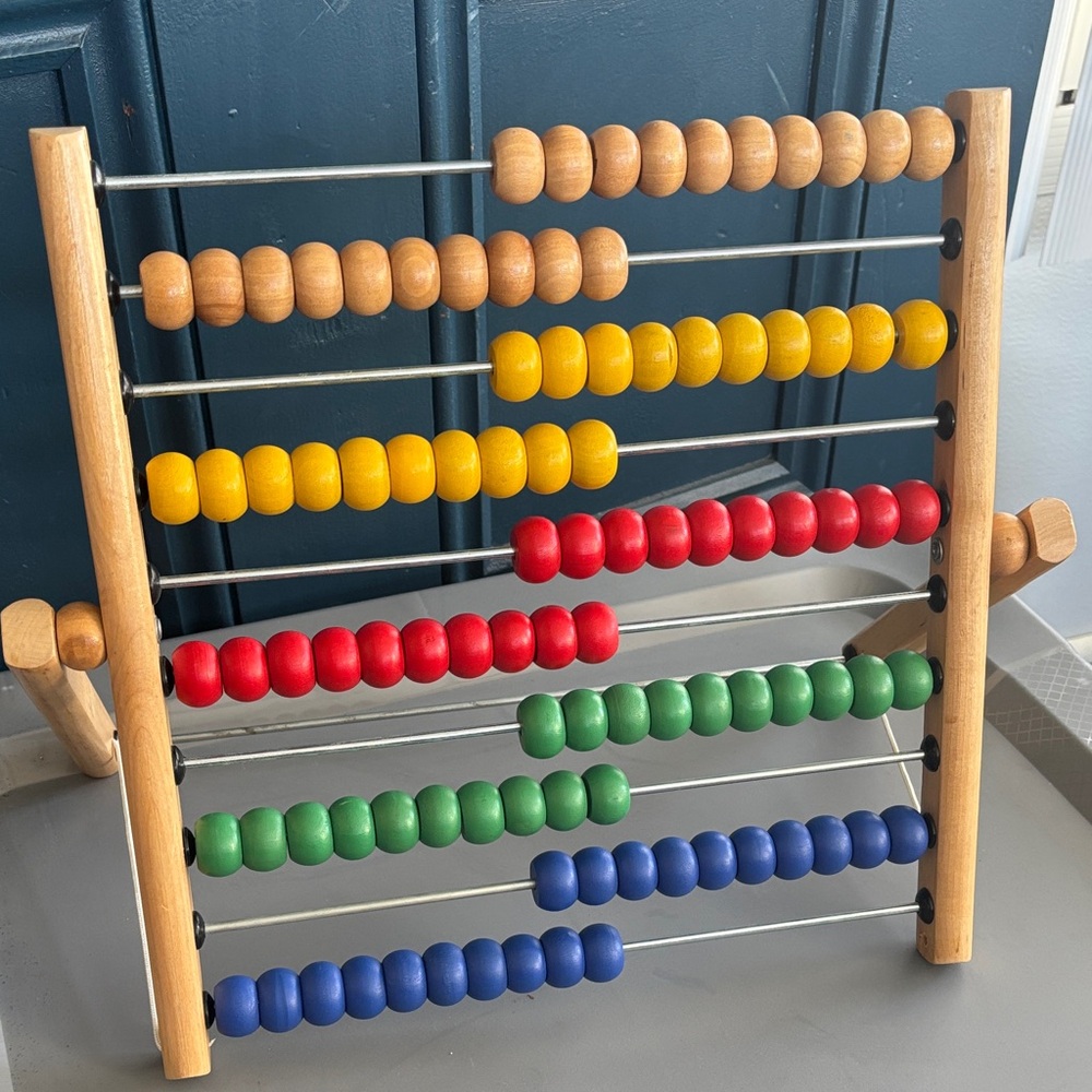 Wooden Kids Abacus Toy - Multicolor Counting Beads